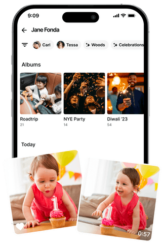 Contact page on Ente Photos